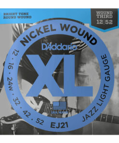 מיתרים לגיטרה חשמלית דדריו - 12-52 - Daddario EJ21 Nickel Wound Jazz Light