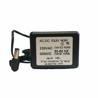 שנאי קיר 600 מיליאמפר 9V מיוצב טרנסנגבה - TRANS6009V Power Supply For Effects