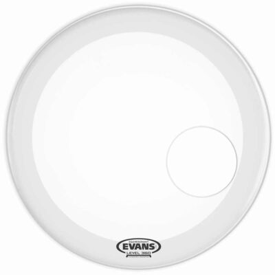 עור חיצוני לתוף בס אוונס - Evans BD24RGCW EQ3 Resonant 24" Coated White