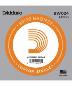 מיתר בודד לגיטרה אקוסטית דדריו - Daddario 80/20 Bronze Wound Single - 024