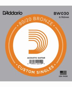 מיתר בודד לגיטרה אקוסטית דדריו - Daddario 80/20 Bronze Wound Single - 030