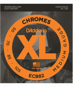 מיתרים לגיטרה בס דדריו - 50-105 - Daddario ECB82 Chromes Bass Long Scale