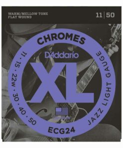 מיתרים לגיטרה חשמלית דדריו - 11-50 - Daddario ECG24 Chromes Flat Wound