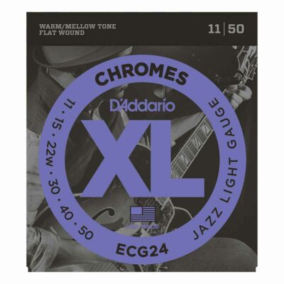 מיתרים לגיטרה חשמלית דדריו - 11-50 - Daddario ECG24 Chromes Flat Wound