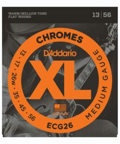 מיתרים לגיטרה חשמלית דדריו - 13-56 - Daddario ECG26 Chromes Flat Wound