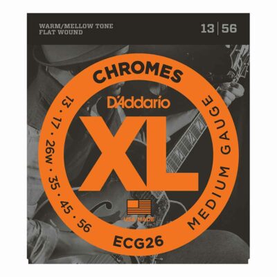 מיתרים לגיטרה חשמלית דדריו - 13-56 - Daddario ECG26 Chromes Flat Wound