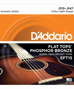 מיתרים לגיטרה אקוסטית דדריו - 10-47 - Daddario EFT15 Phosphor Bronze Flat Tops