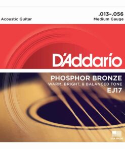 מיתרים לגיטרה אקוסטית דדריו - Daddario Phosphor Bronze EJ17 Acoustic Guitar Strings - 13-56