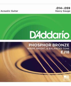 מיתרים לגיטרה אקוסטית דדריו - Daddario Phosphor Bronze EJ18 Acoustic Guitar Strings - 14-59