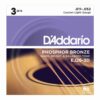 3 סטים מיתרים לגיטרה אקוסטית דדריו - Daddario Phosphor Bronze EJ26-3D Acoustic Guitar Strings 3Pack - 11-52