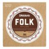 מיתרים לגיטרה קלאסית דדריו - Daddario EJ32 Folk Silver Wound Black Nylon Ball End