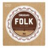 מיתרים לגיטרה קלאסית דדריו - Daddario EJ33 Folk 80/20 Bronze Clear Nylon Ball End