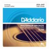 מיתרים לגיטרה 12 אקוסטית דדריו - Daddario Phosphor Bronze EJ38 Acoustic 12 String Guitar Strings - 10-47