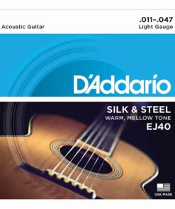 מיתרים לגיטרה אקוסטית דדריו - 11-47 - Daddario EJ40 Silk & Steel Guitar Strings