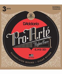 3 סטים מיתרים לגיטרה קלאסית דדריו - Daddario EJ45-3D Pro-Arté  Nylon Normal Tension 3Pack