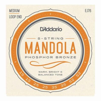 מיתרים למנדולה דדריו - 15-52 - Daddario EJ76 Phosphor Bronze Mandola Strings Medium
