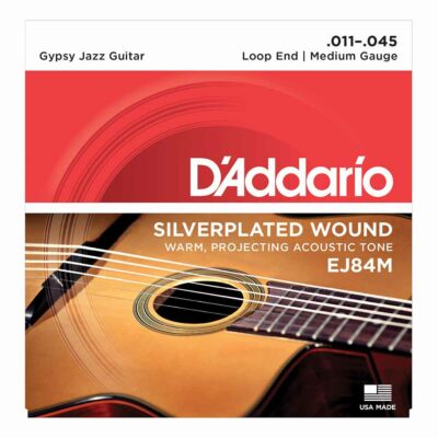 מיתרים לגיטרה אקוסטית דדריו - 11-45 - Daddario EJ84M Gypsy Jazz Guitar Strings