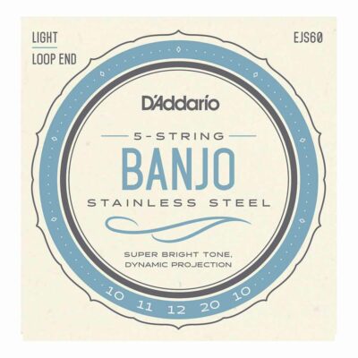 מיתרים לבנג'ו דדריו - 10-20 - Daddario EJS60 5-String Banjo Stainless Steel Custom Light