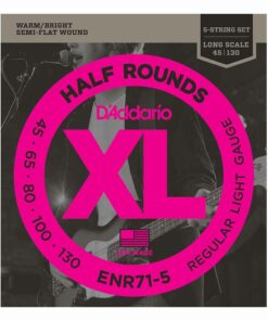 מיתרים לגיטרה בס 5 מיתרים דדריו - 45-130 - ENR71-5 Half Rounds Bass Long Scale 5String