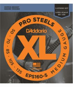 מיתרים לגיטרה בס 5 מיתרים דדריו - 50-135 - Daddario EPS160-5 Prosteels Bass Long Scale 5String