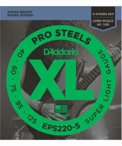 מיתרים לגיטרה 5 מיתרים בס דדריו - 40-125 - Daddario EPS220-5 Prosteels Bass Long Scale 5String