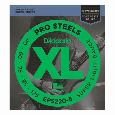 מיתרים לגיטרה 5 מיתרים בס דדריו - 40-125 - Daddario EPS220-5 Prosteels Bass Long Scale 5String