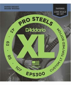 מיתרים לגיטרה בס דדריו - 43-107 - Daddario EPS300 Prosteels Bass Tapered Long Scale