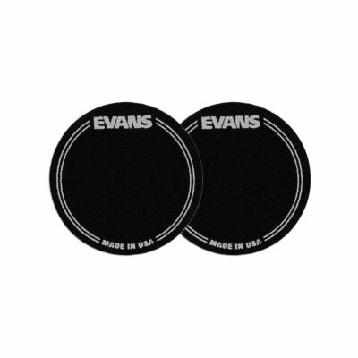 2 מדבקות לתוף בס אוונס - Evans EQPB1 EQ Bass Drum Patches Black Nylon Single Pedal