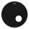עור חיצוני לתוף בס רמו -"REMO ES-1022-00-DM AMBASSADOR Ebony Dynamo Port 22