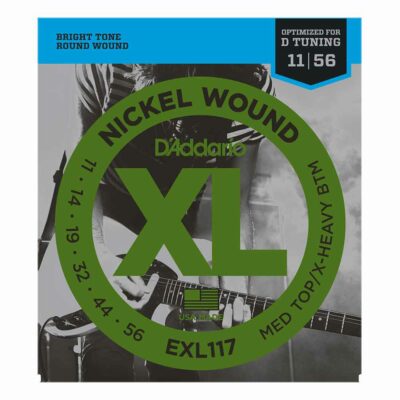 מיתרים לגיטרה חשמלית דדריו - 11-56 - Daddario EXL117 Nickel Wound