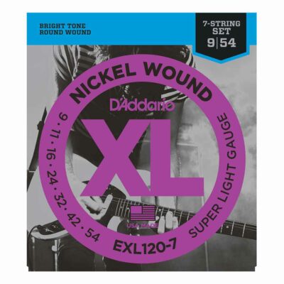 מיתרים לגיטרה 7 חשמלית דדריו - 9-54 - Daddario EXL120-7 Nickel Wound 7 String