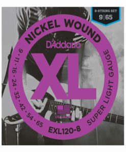 מיתרים לגיטרה 8 חשמלית דדריו - 9-65 - Daddario EXL120-8 Nickel Wound 8 String