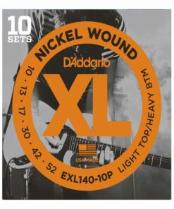 10 סטים מיתרים לגיטרה חשמלית דדריו - 10-52 - Daddario EXL140-10P Nickel Wound 10Pack