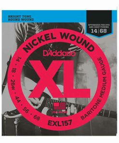 מיתרים לגיטרה חשמלית דדריו - 14-68 - Daddario EXL157 Nickel Wound Baritone