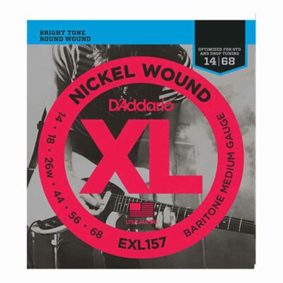 מיתרים לגיטרה חשמלית דדריו - 14-68 - Daddario EXL157 Nickel Wound Baritone