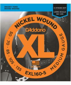 מיתרים לגיטרה בס 5 מיתרים דדריו - 50-135 - Daddario EXL160-5 Nickel Wound Bass Long Scale 5String