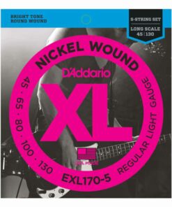 מיתרים לגיטרה בס 5 מיתרים דדריו - 45-130 - Daddario EXL170-5 Nickel Wound Bass Long Scale 5String