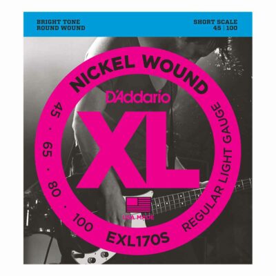 מיתרים לגיטרה בס דדריו - 45-100 - Daddario EXL170S Nickel Wound Bass Short Scale