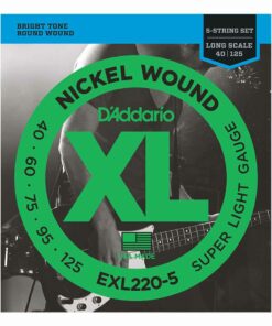 מיתרים לגיטרה בס 5 מיתרים דדריו - 40-125 - Daddario EXL220-5 Nickel Wound Bass Long Scale 5String