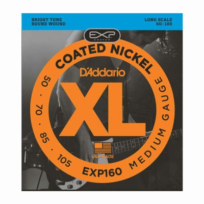 מיתרים לגיטרה בס דדריו - 50-105 - Daddario EXP160 Coated Nickel Bass Long Scale
