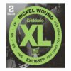 2 סטים מיתרים לגיטרה בס דדריו - 45-105 - Daddario EXL165TP Nickel Wound Bass Long Scale 2Pack