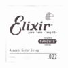 מיתר בודד לגיטרה אקוסטית אליקסיר - Elixir Nanoweb Single - 022