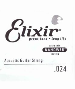 מיתר בודד לגיטרה אקוסטית אליקסיר - Elixir Nanoweb Single - 024