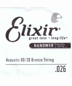 מיתר בודד לגיטרה אקוסטית אליקסיר - Elixir Nanoweb Single - 026