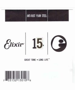 מיתר בודד לגיטרה אליקסיר - Elixir Plain Steel Single - 015