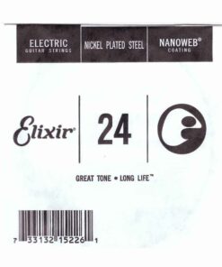 מיתר בודד לגיטרה חשמלית אליקסיר - Elixir Nickel Plated Steel Single - 024