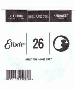 מיתר בודד לגיטרה חשמלית אליקסיר - Elixir Nickel Plated Steel Single - 026