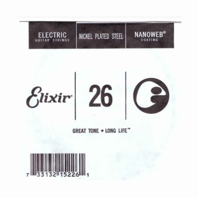 מיתר בודד לגיטרה חשמלית אליקסיר - Elixir Nickel Plated Steel Single - 026
