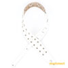 רצועה לגיטרה עור לבן עם שרוכים דדריו - Daddario L25S1505 Planet Waves, White Laced Leather Strap