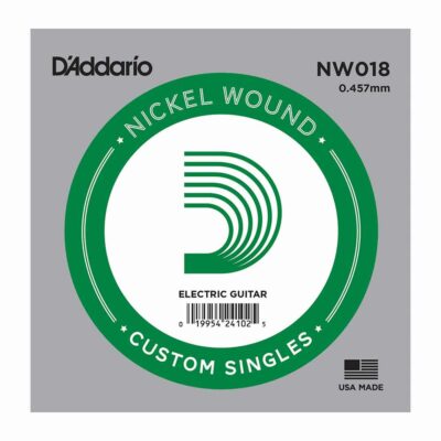 מיתר בודד לגיטרה חשמלית דדריו - Daddario NW018 Single Nickel Wound - 018